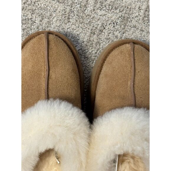 UGG Disquette Slippers Size 8 Chestnut | Platform Cozy Icon Excellent Condition - Picture 2 of 6